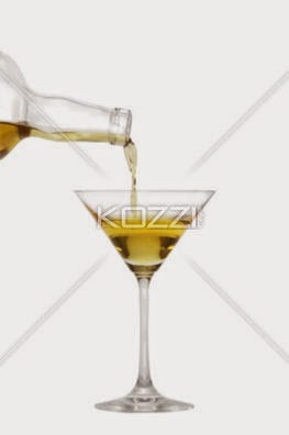 Pouring Into A Martini Glass